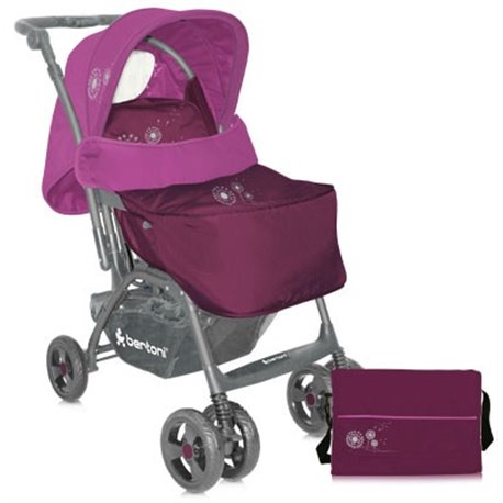 Bertoni - kolica za bebe combi pink dandelion+ torba